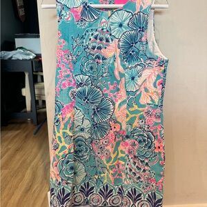 Lilly Pulitzer Floral Dress in Blue and Pink